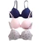 Womens Laura Ashley(R) 3pk Molded T-Shirt Bras LS6953-3PKA - image 1