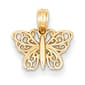 Unisex Gold Classics&#40;tm&#41; Yellow-Gold Filigree Butterfly Pendant - image 1