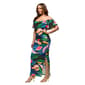 Womens 24/7 Comfort Apparel Off Shoulder Multicolor Maxi Dress - image 3