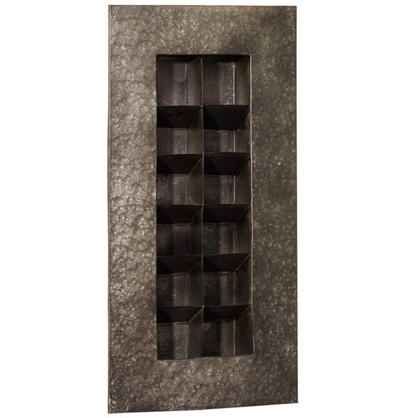 Evergreen Black Zinc 12 Pocket Wall Planter - image 