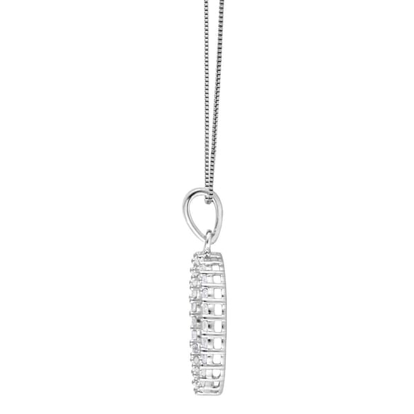 Nova Star&#174; Sterling Silver Lab Grown Diamond Circular Pendant