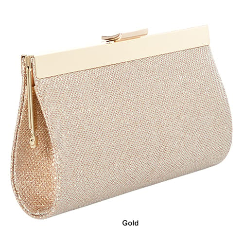 Sasha Shimmer Kisslock Clutch Evening Bag