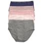 Womens Laura Ashley 5pk Solid Cotton Spandex Brief Panties - image 1