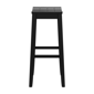 HH2 Home Fiddler Black Backless Bar Height Stool with Saddle Seat - image 4