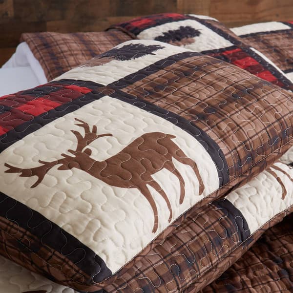 FreshFolds 3pc. Lodge Patchwork Bedspread Quilt Set