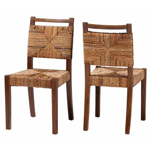 bali & pari 2pc. Cordoba Bohemian Natural Seagrass Dining Chair - image 