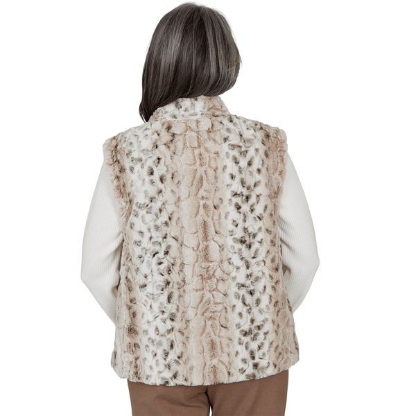 Petite Alfred Dunner Regent Street Faux Fur Vest Jacket
