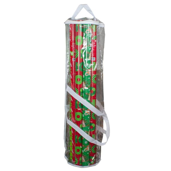 Northlight Seasonal Transparent Christmas Gift Wrap Organizer Bag