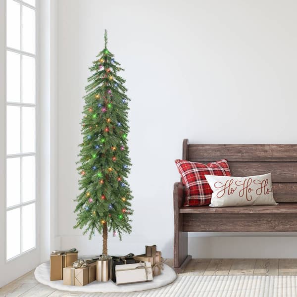 Puleo International 5ft. Pre-Lit Artificial Alpine Christmas Tree