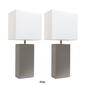 Elegant Designs&#8482; Modern Leather Table Lamps - Set of 2 - image 14