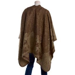 Womens Modena Floral & Jacquard Cinder Ruana