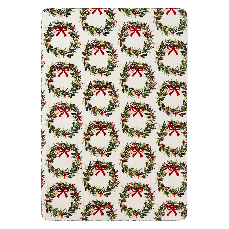 Hallmark™ Wreath Reversible Plush Holiday Throw Blanket