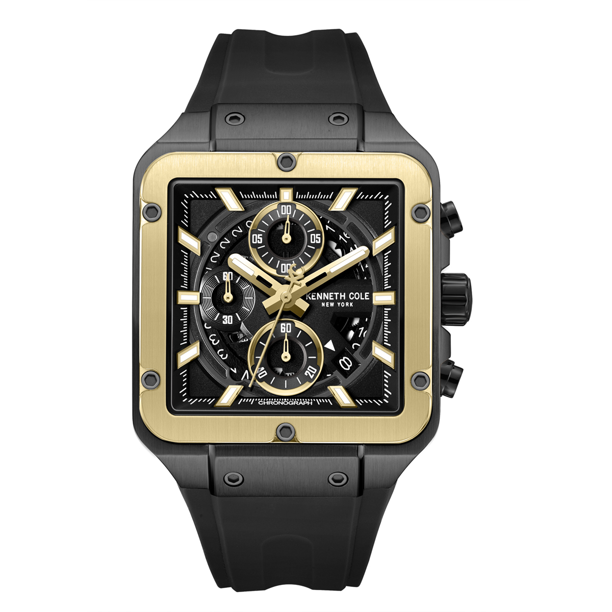 Mens Kenneth Cole New York(R) Chronograph Black Watch-KCWGO0065503