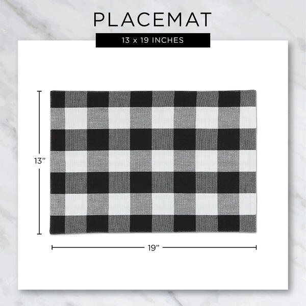 DII® Design Imports Buffalo Check Placemats - Set of 6