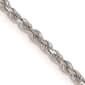 Unisex Gold Classics&#8482; 1.75mm. 14k White Diamond Cut Rope Necklace - image 3