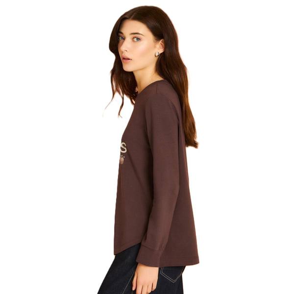 Womens CITY BLUES Long Sleeve Hem Graphic Tee