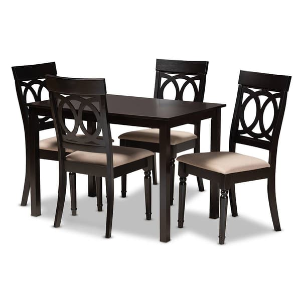 Baxton Studio Lucie 5pc. Wooden Dining Set
