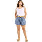 Juniors Plus No Comment Amanda Paperbag Cotton Shorts - image 3