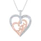 Nova Star&#40;R&#41; Two-Tone Lab Grown Diamond Mom Heart Pendant - image 1