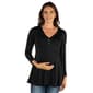 Plus Size 24/7 Comfort Apparel Flared Henley Tunic Maternity Top - image 1