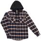 Young Mens Architect&#40;R&#41; Jean Co. Hooded Flannel Shirt-Navy & Orange - image 1