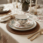 222 Fifth Perse 12pc. Porcelain Dishes White Plates & Bowls Sets - image 2