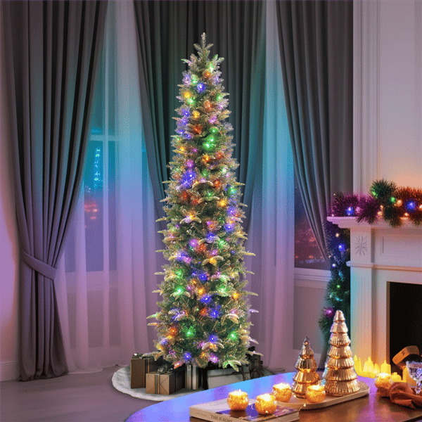 Puleo International 7.5ft. LED Yardley Spruce Christmas Tree