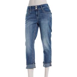 Juniors Wallflower Luscious Curvy Cropped Jeans w/ Rhinestones
