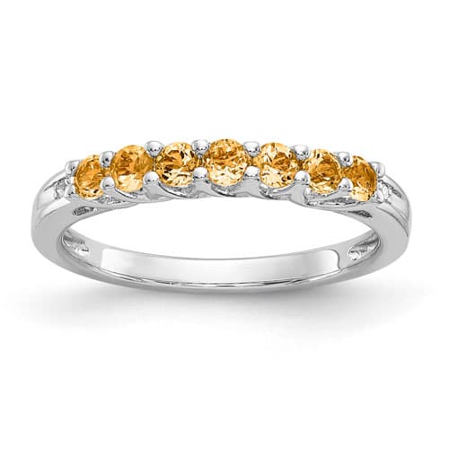 Gemstone Classics&#40;tm&#41; Sterling Silver & Citrine Ring - image 