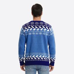 Mens Holiday Hype Yeti w/ Scarf Ugly Christmas Sweater