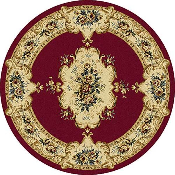 Tayse Laguna Angeline Red Round Area Rug - 5'3 - image 