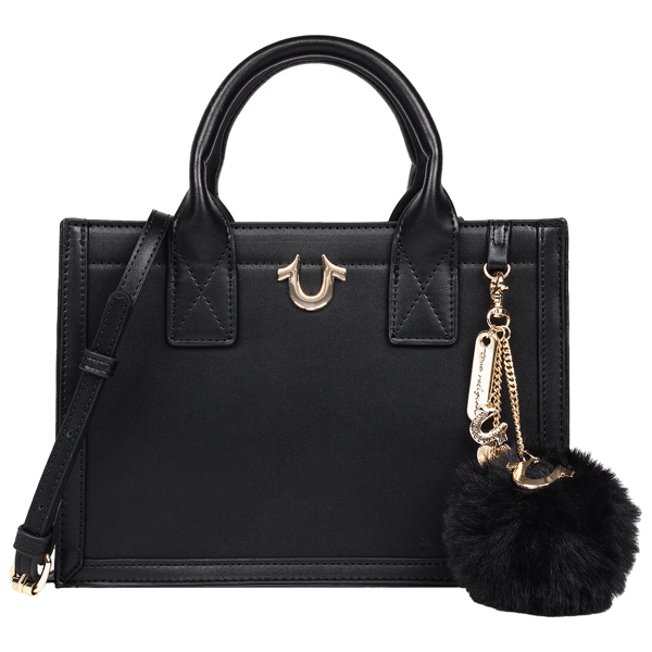 True Religion Pom Dangle Modern Tote - image 