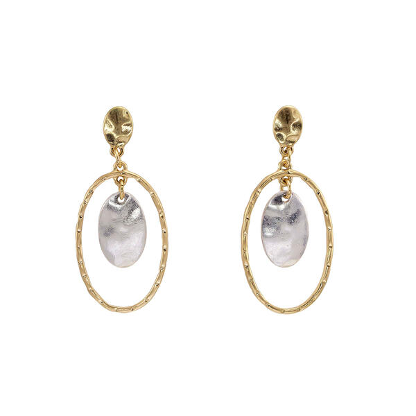 Ruby Rd. Two-Tone Orbital Drop Earrings - image 