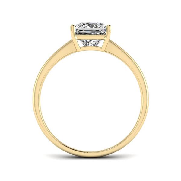 Moluxi&#8482; 14kt. Gold 2ctw. Moissanite Princess-Cut Solitaire Ring
