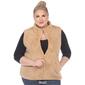 Plus Size White Mark Zip Up Sherpa Vest - image 10