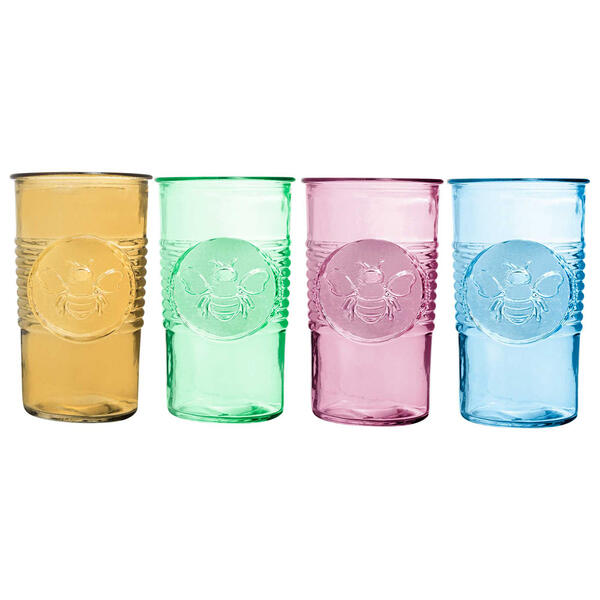 Home Essentials Impressions 20oz. Bee Highball Glasses - Set of 4 - image 