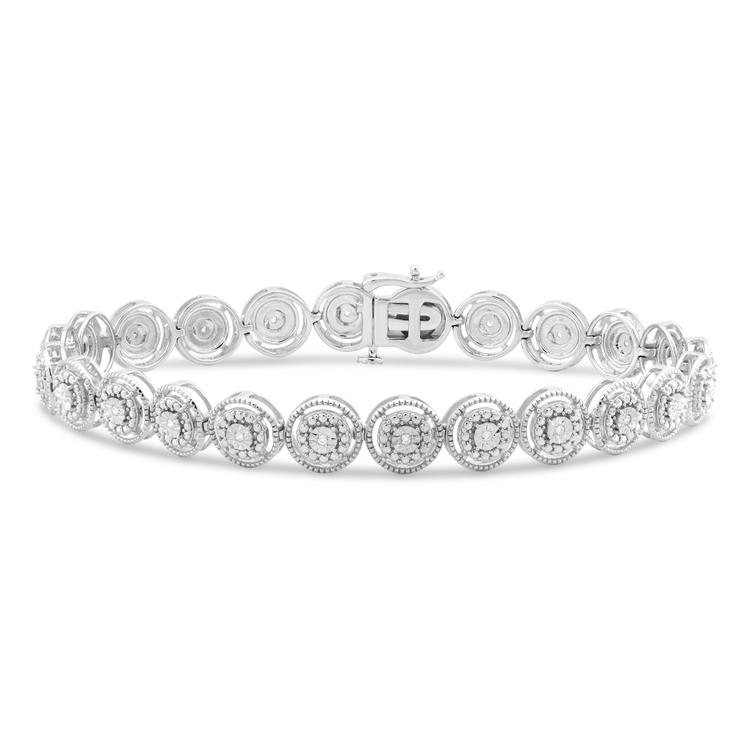 Sterling Silver 1/10cttw. Diamond Bracelet