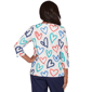 Petite Alfred Dunner Saratoga Springs Allover Heart Blouse - image 2