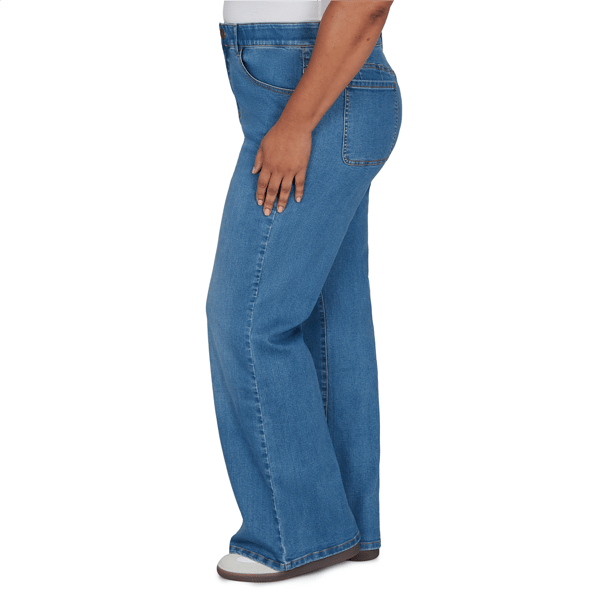 Plus Size Ruby Rd. Key Items Stretch Denim Kick Flare Jeans