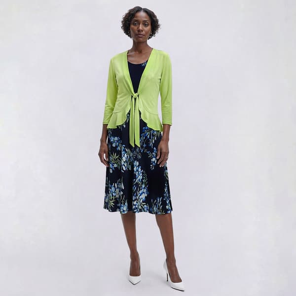 Petite Studio One Long Sleeve Tie Jacket Dress