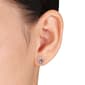Gemstone Classics&#8482; 10kt. Rose Gold Pink Heart Earrings - image 3