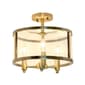 Lalia Home 13in. Industrial Glass/Metallic 3-Light Flushmount - image 1