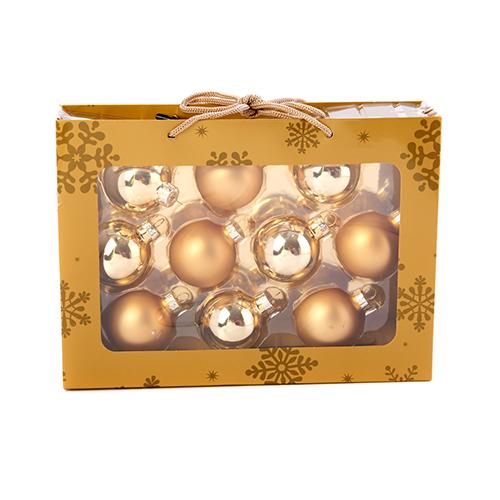 10ct. 1.7in. Solid Glass Ball - Gold