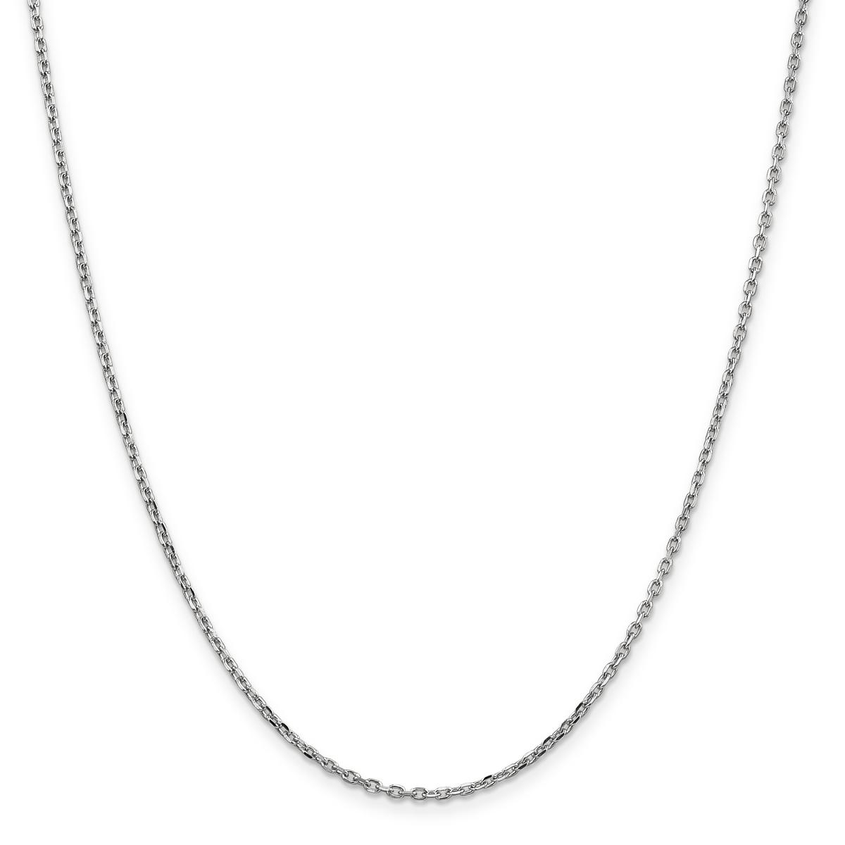 Gold Classics™10kt. White 1.8mm 24in. Cable Chain Necklace