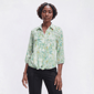 Womens Hope & Harlow 3/4 Sleeve Tie Front Tropical Blouse - image 1
