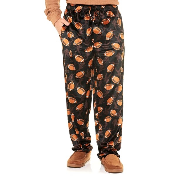 Mens Big & Tall Preswick & Moore(R) Footballs Silky Pajama Pants - image 