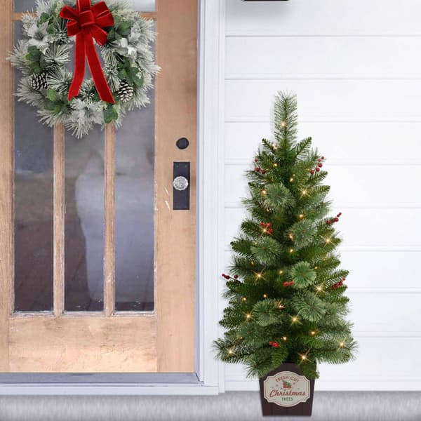 Puleo International 2pc. Cashmere Pre-Lit Potted Christmas Trees