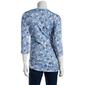 Womens Due Time Elbow Sleeve Floral Maternity Pullover Tee -Denim - image 2
