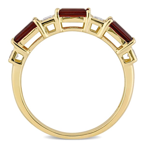 Gemstone Classics&#8482; 10kt. Yellow Gold & Garnet White Topaz Ring