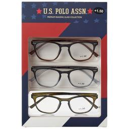 Mens U.S. Polo Assn.(R) 3pk. Reading Glasses